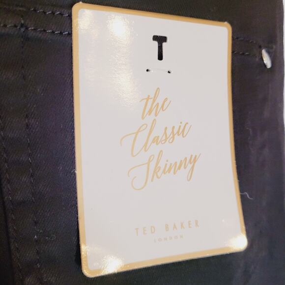 New Ted Baker The Classic skinny jeans Size 26 Black Minimal Staple Capsule - Picture 6 of 12
